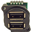 Dual USB Sockets in XLR Shell - Series 5 (Round)